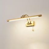 Simple Linear Vanity Light with Pull Chain Switch Image - 2