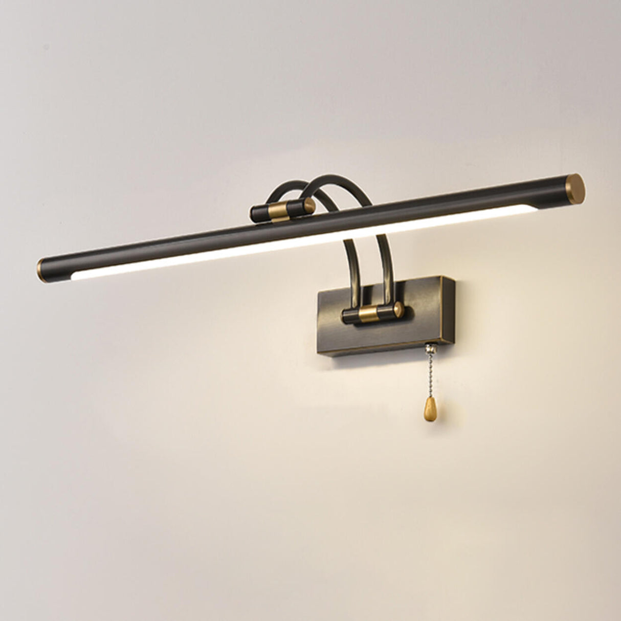 Simple Linear Vanity Light with Pull Chain Switch Image - 20