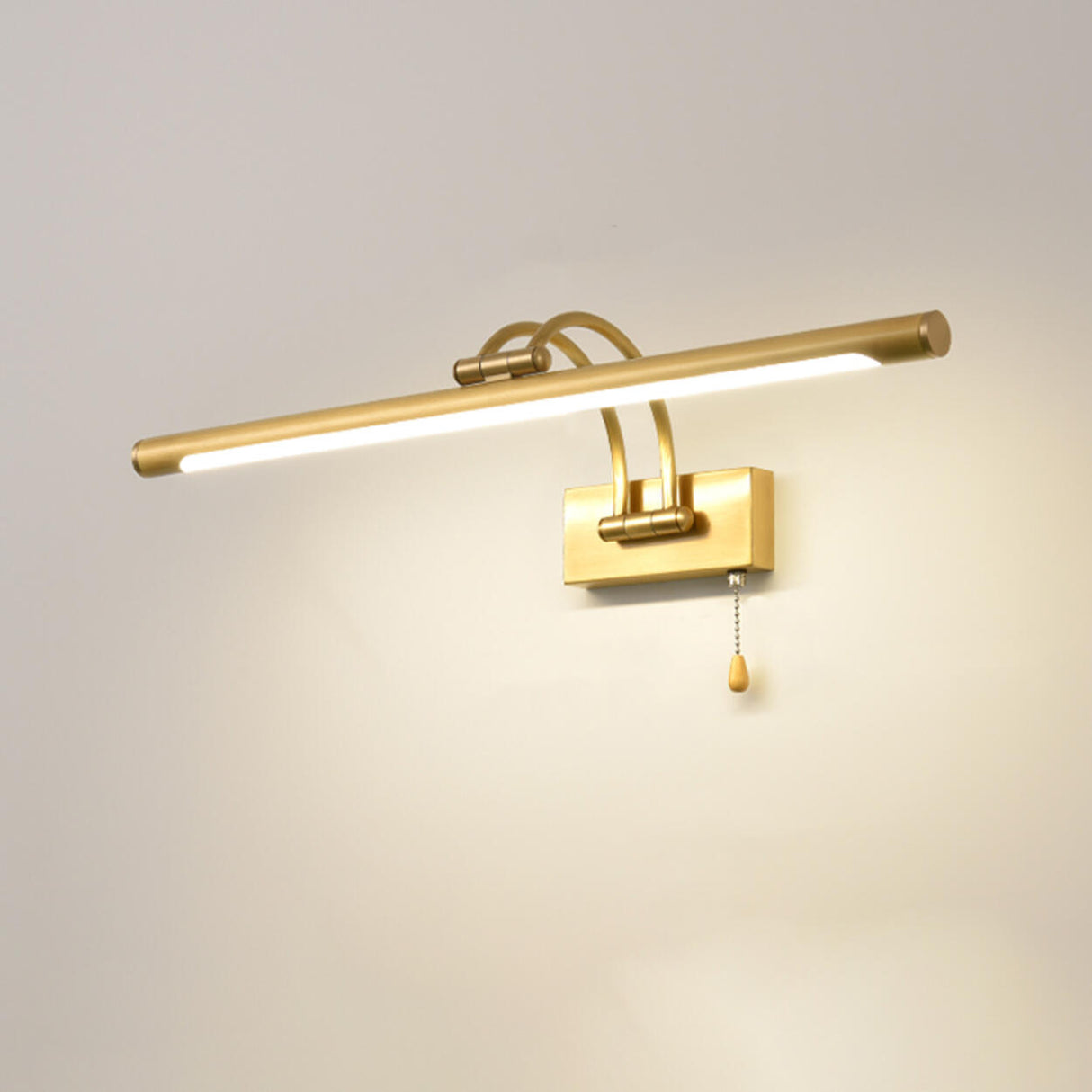 Simple Linear Vanity Light with Pull Chain Switch Image - 4