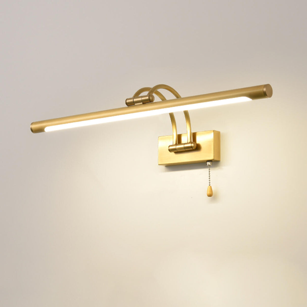 Simple Linear Vanity Light with Pull Chain Switch Image - 5