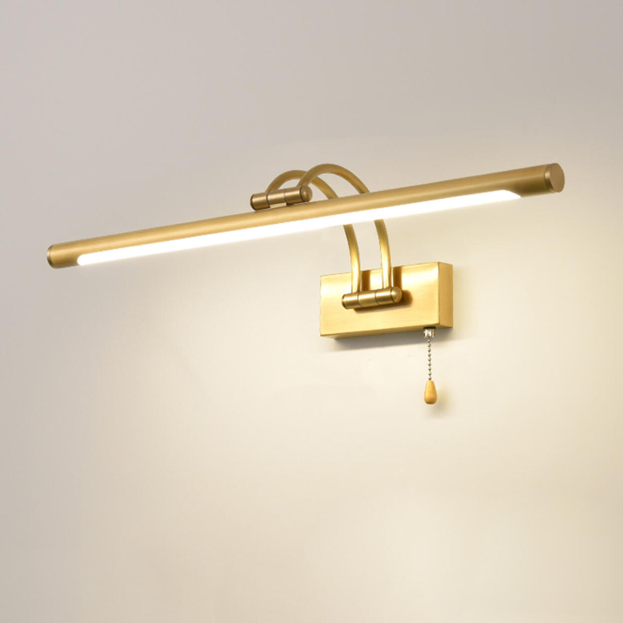 Simple Linear Vanity Light with Pull Chain Switch Image - 7