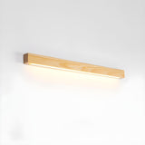 Simple Linear Wooden LED Wall Mount Light Fixture Image - 12