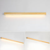 Simple Linear Wooden LED Wall Mount Light Fixture Image - 17