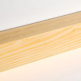 Simple Linear Wooden LED Wall Mount Light Fixture Image - 6