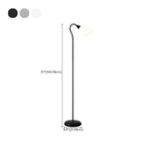 Simple Living Room Modern Black Cone Metal Floor Lamp #size