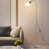 Simple Living Room Modern Black Cone Metal Floor Lamp Image - 2