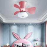 Simple Living Room Remote Dimming LED Ceiling Fan Light Image - 6