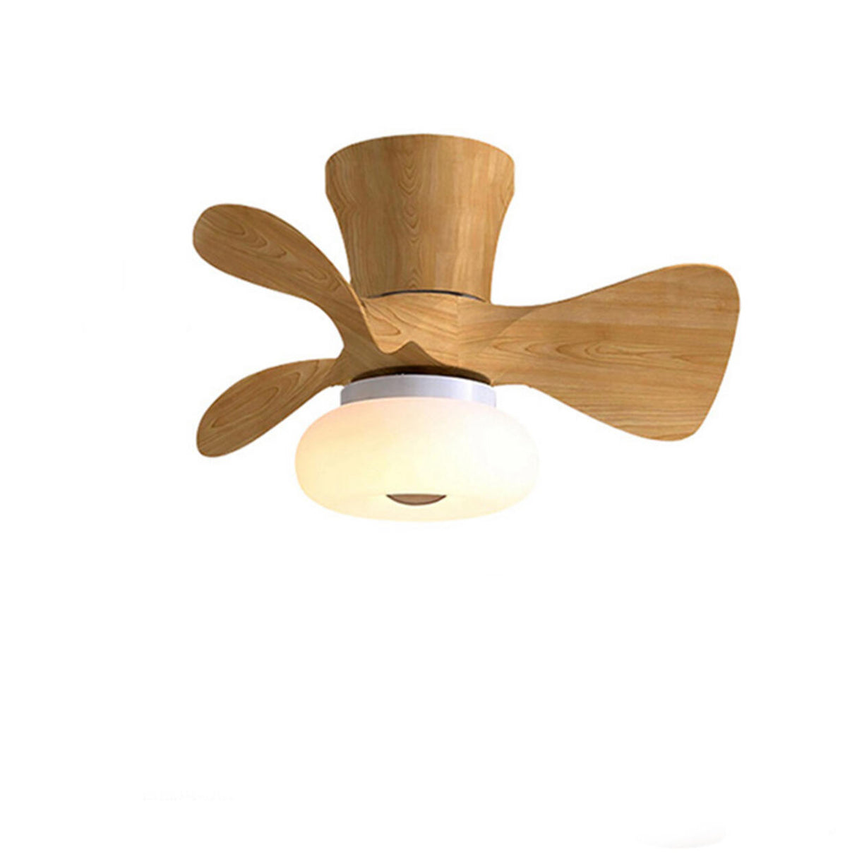 Simple Living Room Remote Dimming LED Ceiling Fan Light Image - 9