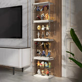 Simple Living Room Stackable Clear Display Cabinet Image - 1