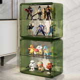 Simple Living Room Stackable Clear Display Cabinet Image - 19