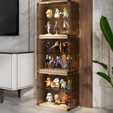 Simple Living Room Stackable Clear Display Cabinet Image - 2