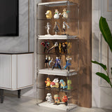 Simple Living Room Stackable Clear Display Cabinet Image - 23