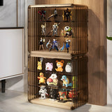 Simple Living Room Stackable Clear Display Cabinet Image - 26