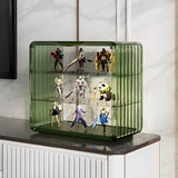 Simple Living Room Stackable Clear Display Cabinet Image - 3