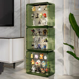 Simple Living Room Stackable Clear Display Cabinet Image - 31