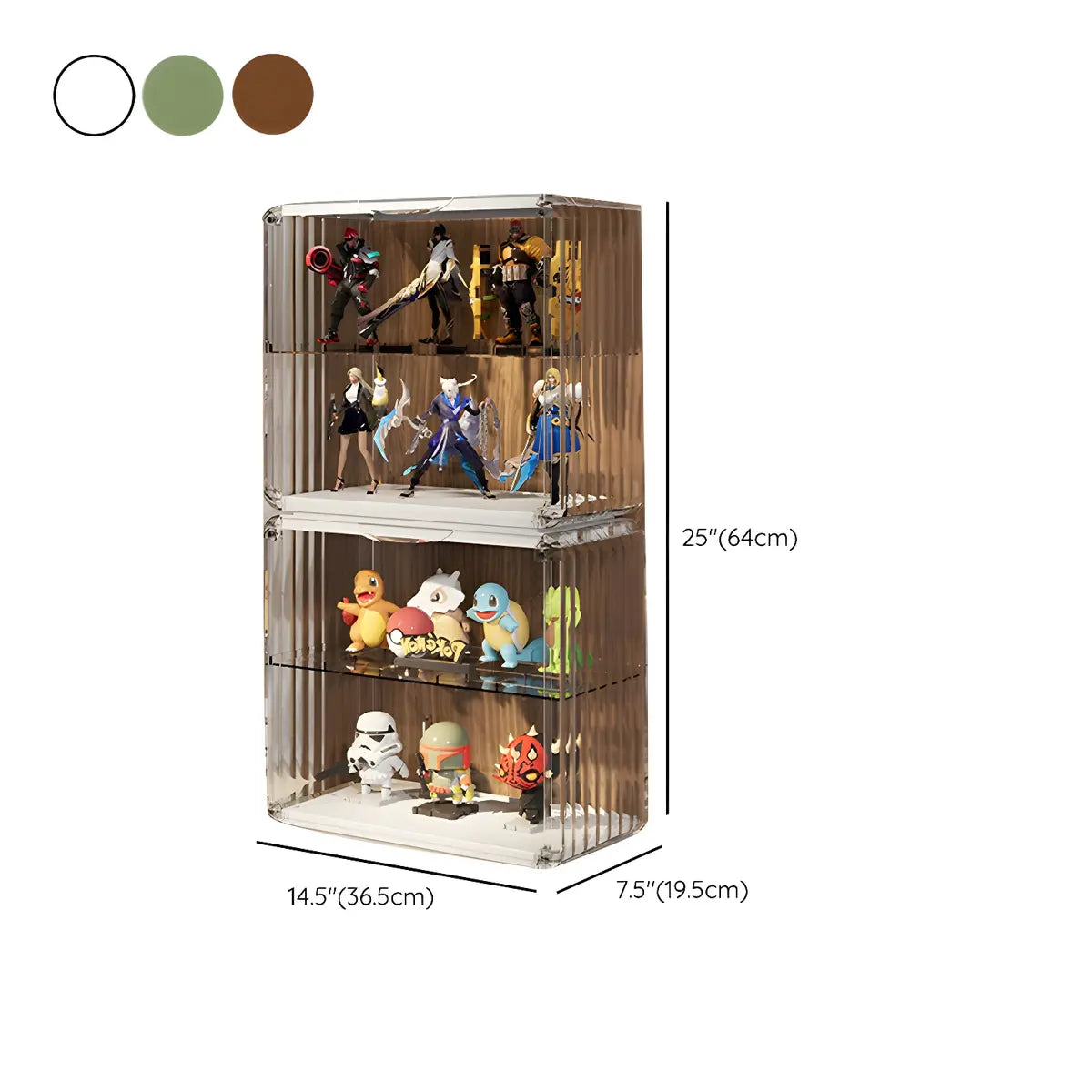 Simple Living Room Stackable Clear Display Cabinet Image - 35