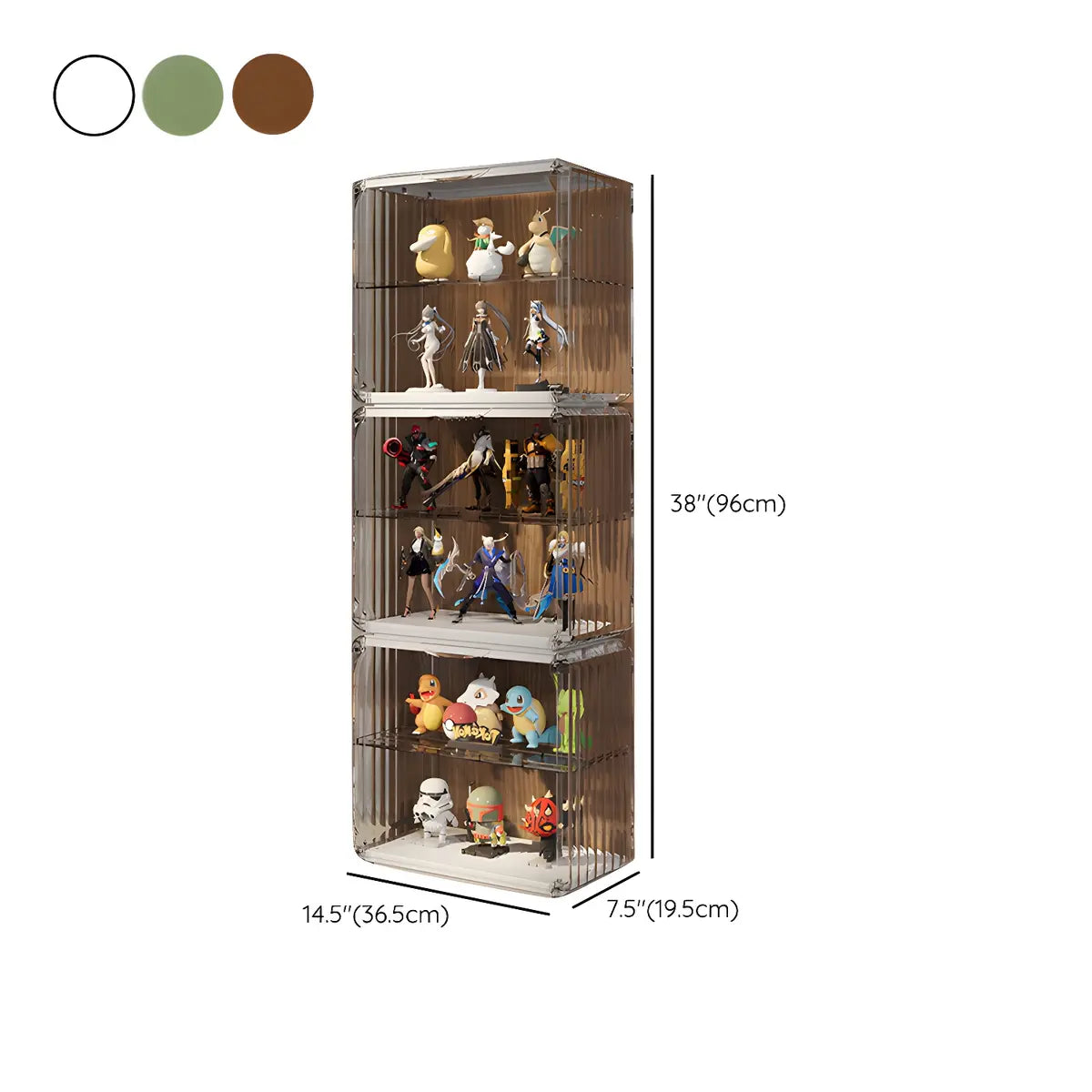 Simple Living Room Stackable Clear Display Cabinet Image - 37