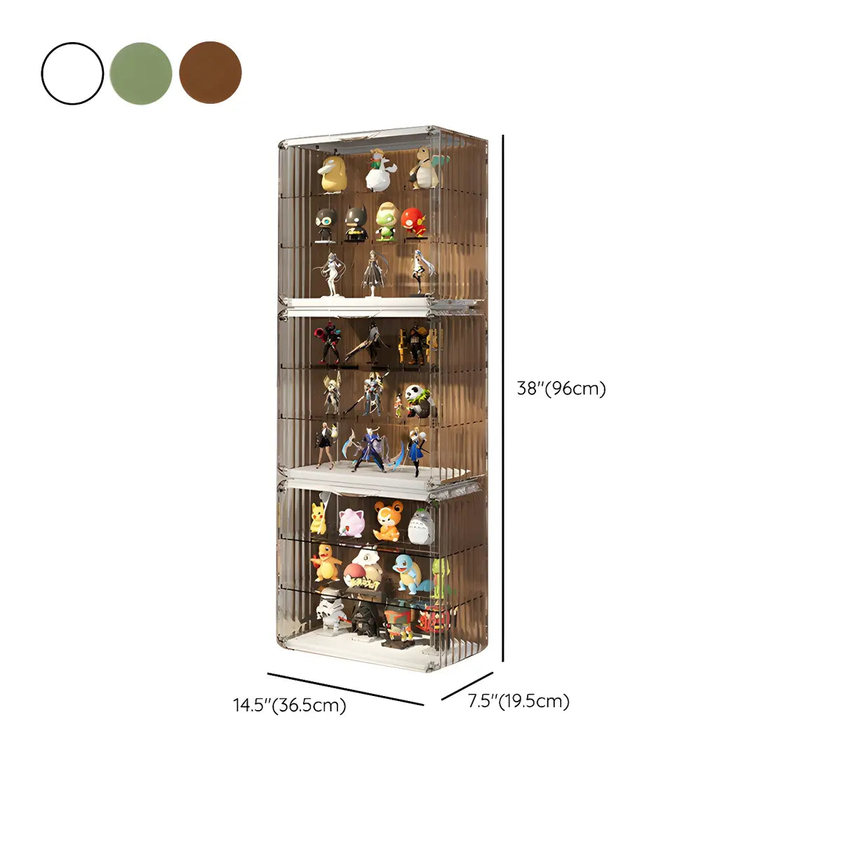 Simple Living Room Stackable Clear Display Cabinet Image - 38