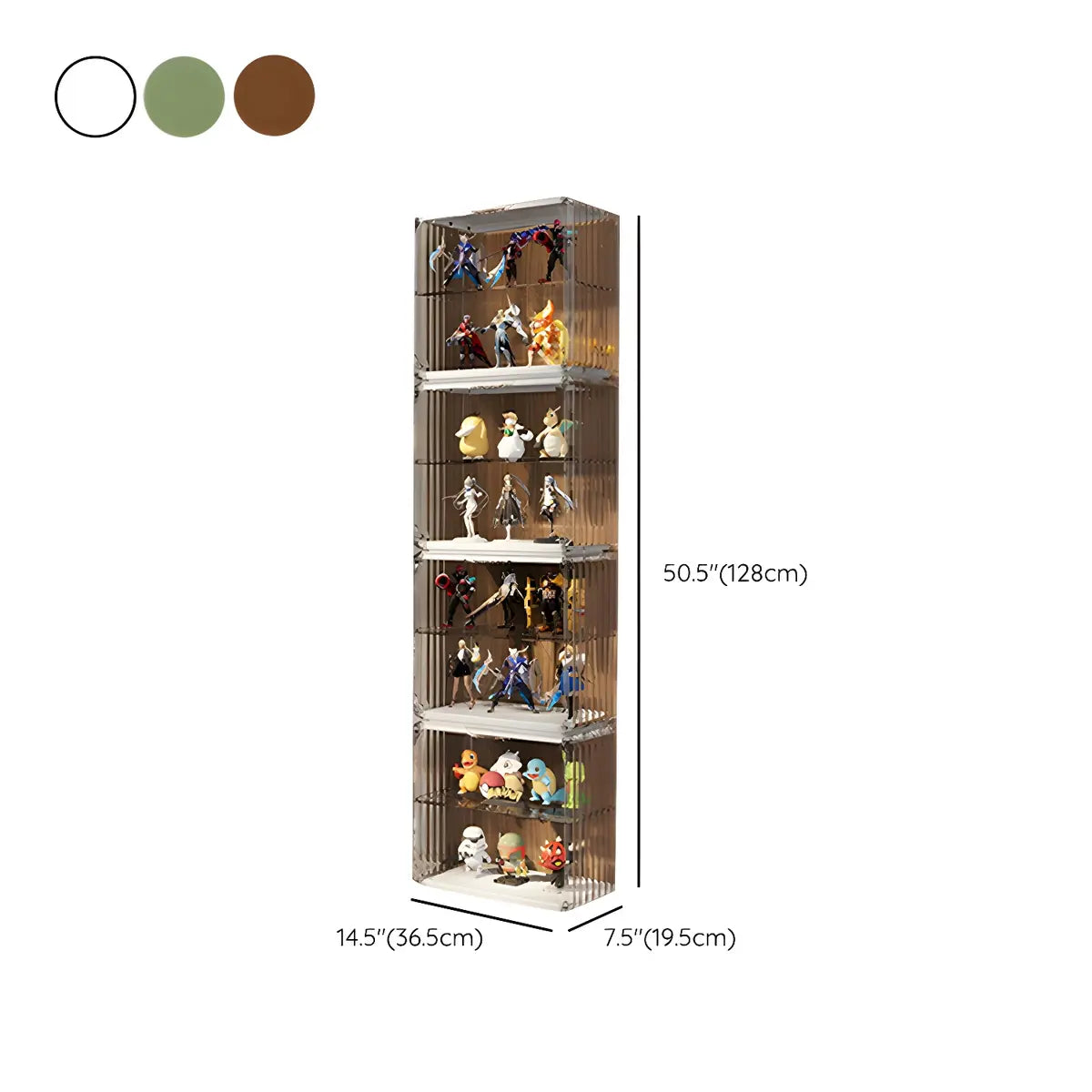 Simple Living Room Stackable Clear Display Cabinet Image - 39