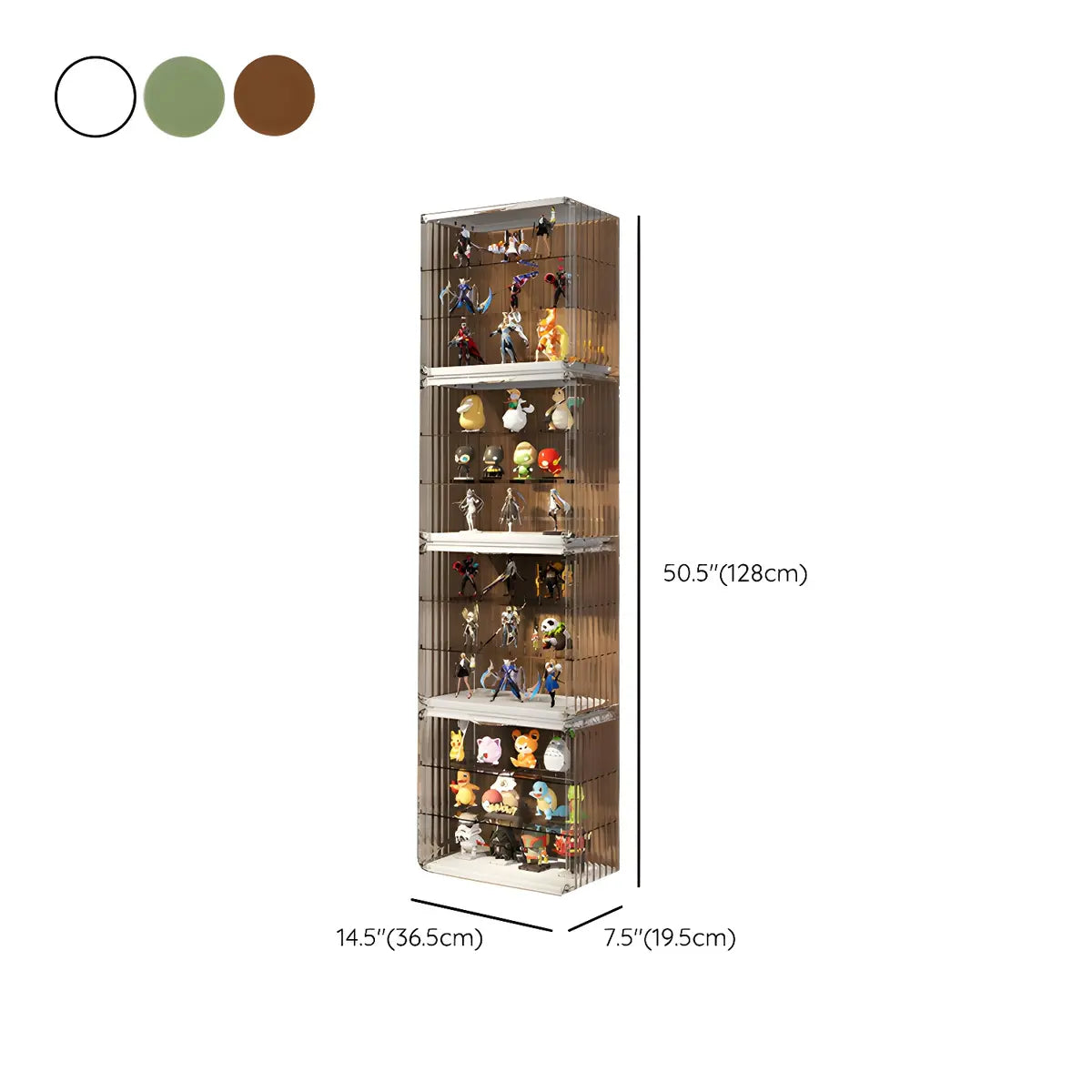 Simple Living Room Stackable Clear Display Cabinet Image - 40