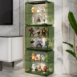 Simple Living Room Stackable Clear Display Cabinet Image - 5