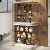 Simple Living Room Stackable Clear Display Cabinet Image - 6