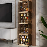 Simple Living Room Stackable Clear Display Cabinet Image - 9