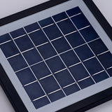 Simple Metal Black Frame Solar Outdoor White Cube Lamp Image - 10