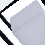 Simple Metal Black Frame Solar Outdoor White Cube Lamp Image - 8