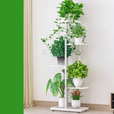 Simple Metal Frame Floor Multi-Tier Plant Stand White Image - 10