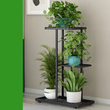 Simple Metal Frame Floor Multi-Tier Plant Stand White Image - 11