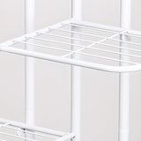 Simple Metal Frame Floor Multi-Tier Plant Stand White Image - 12