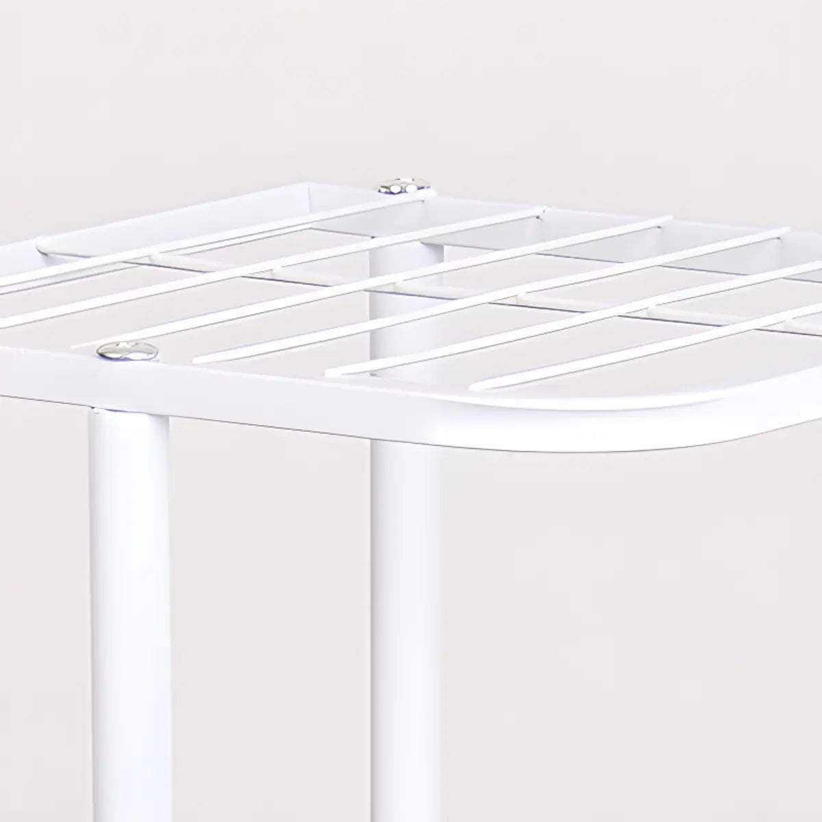 Simple Metal Frame Floor Multi-Tier Plant Stand White Image - 15