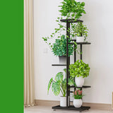 Simple Metal Frame Floor Multi-Tier Plant Stand White Image - 16