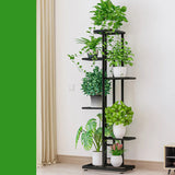 Simple Metal Frame Floor Multi-Tier Plant Stand White Image - 17