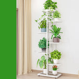 Simple Metal Frame Floor Multi-Tier Plant Stand White Image - 23