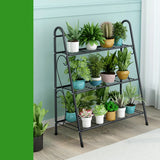 Simple Metal Frame Floor Multi-Tier Plant Stand White Image - 27