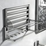 Simple Metal Grey Bathroom Hardware Set with Shelves Image - 6