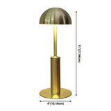 Simple Mid-Century Brass Dome Metal Bedroom Table Lamp #size