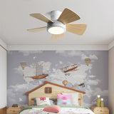 Simple Mini 5 Blade Remote Ceiling Fan with LED Light Image - 4