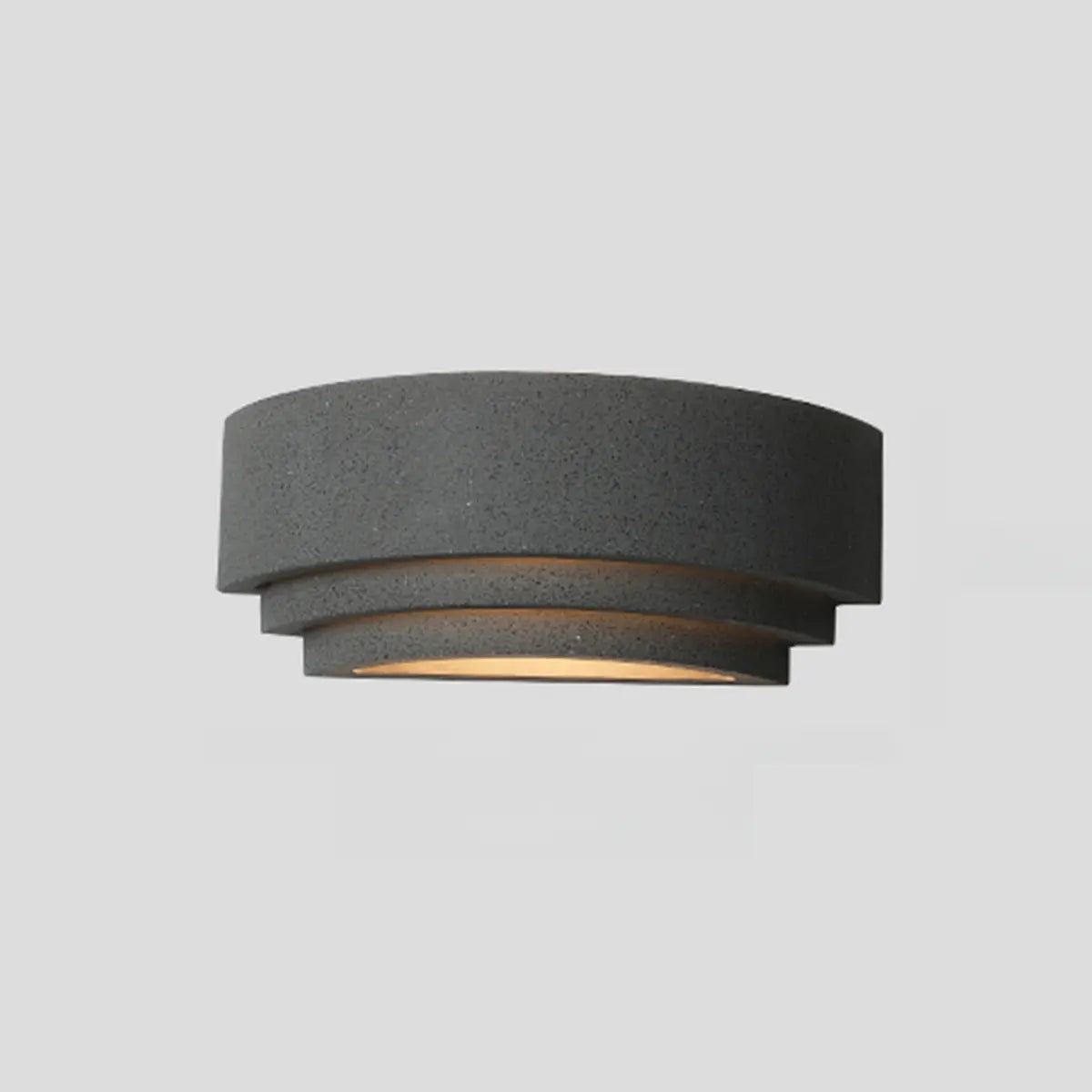 Simple Mini Concrete Multi-Tier Arch Wall Light Grey Image - 3