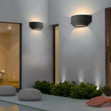 Simple Mini Concrete Multi-Tier Arch Wall Light Grey Image - 7