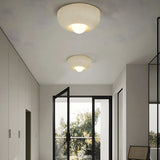 Simple Mini Cream Geometric Flush Mount Ceiling Light Image - 11