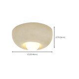 Simple Mini Cream Geometric Flush Mount Ceiling Light #size