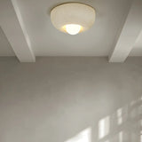 Simple Mini Cream Geometric Flush Mount Ceiling Light Image - 3