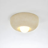 Simple Mini Cream Geometric Flush Mount Ceiling Light Image - 6