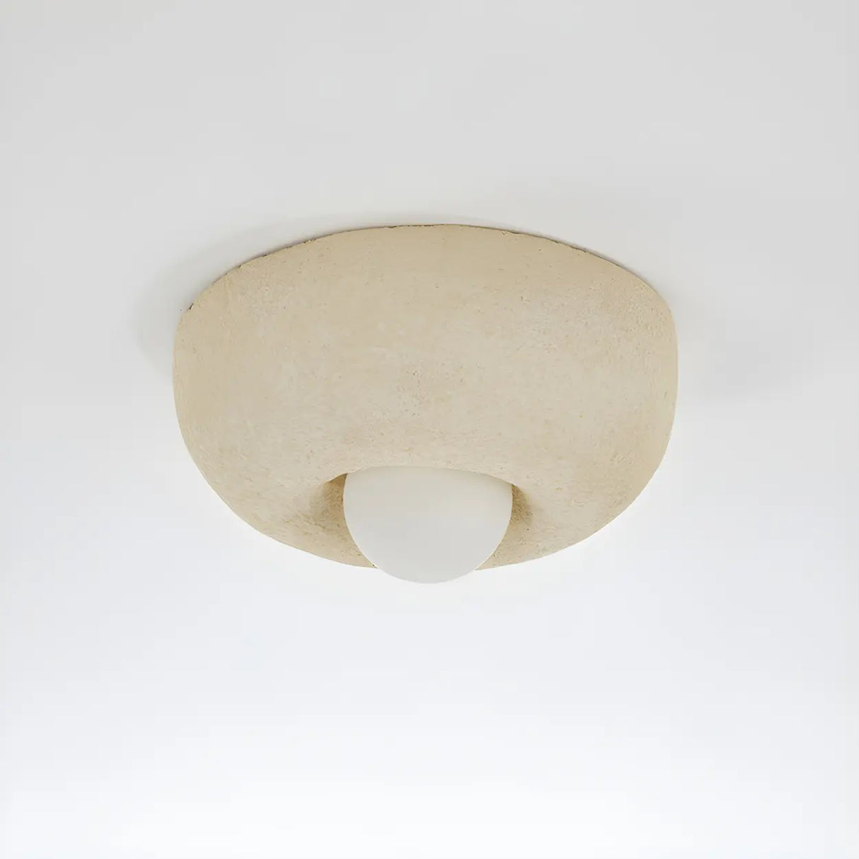 Simple Mini Cream Geometric Flush Mount Ceiling Light Image - 7