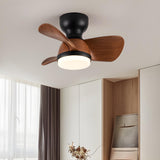 Simple Mini Flush Modern 3 Blade Ceiling Fan with Light Image - 20