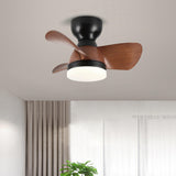 Simple Mini Flush Modern 3 Blade Ceiling Fan with Light Image - 9