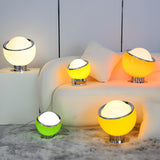 Simple Mini Semicircle Globe Glass Shade Table Lamp Image - 1